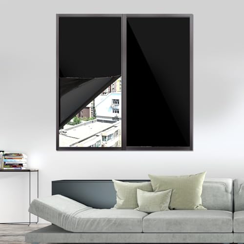 Película para ventana BESPORTBLE negra opaca 50x200 cm miniatura 5