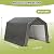 GarveeLife Outdoor Portable Storage Shed, 8 x 12FT Storage Shed, Waterproof and UV Resistant, Outdoor Storage Tent with Roll-up Zipper Doors for Motorcycle, Bike, Gardening Tools, Grey