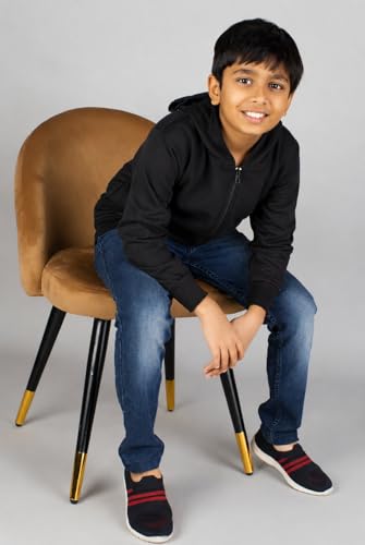 Image of ADBUCKS Unisex Fleece Cotton Zipper Sweatshirt with Hoodies for Boys and Girls