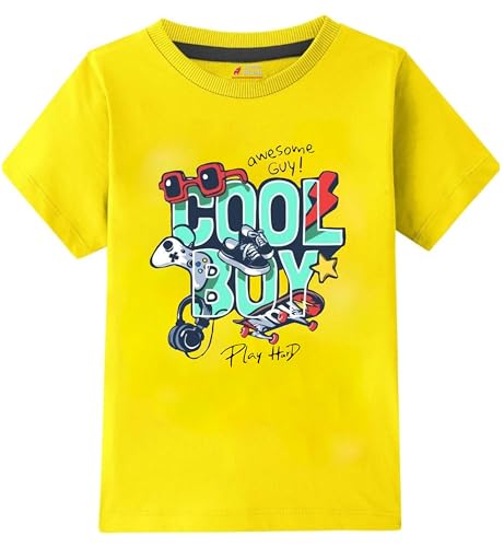 Image of Lush Plush Boys High GSM Cotton Half Sleeve Printed Cotton T-Shirt