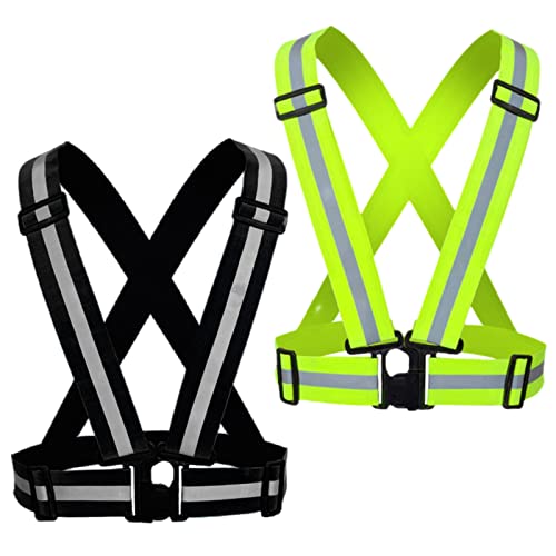 Reflective Vest High Visibility Safety Vest Reflective Running Gear High Vis Straps for Night Running Walking Cycling for Men Women Kids
