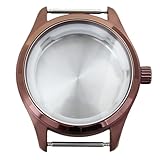 ROUHO 40mm Acciaio Inox Cassa Orologio Grande 33,6mm Quadrante Orologio Modifica Kit per IWC Pilot's-Caffè Compatibile con NH34/NH35/NH36/NH38 Movimento