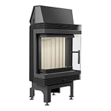 Kompakter Panorama-Kamineinsatz BLANKA/LB/BS mit einer Nennwärmeleistung v