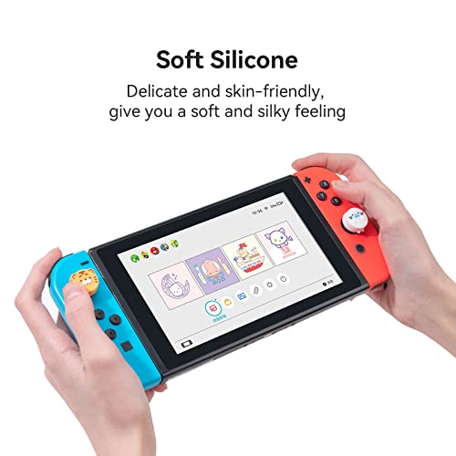 Geekshare Tiger & Seal Thumb Grip Caps, Soft Silicone Joystick Cover Compatible With Nintendo Switch /Oled/ Switch Lite,4Pcs #TOP3