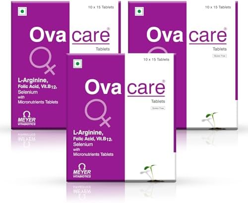 Ovacare Tablets With L-Arginine, Selenium & Essential Micronutrients Help Improve Ovarian Function, Restore The Menstrual Cycle | 15 Tablets (Pack of 3)