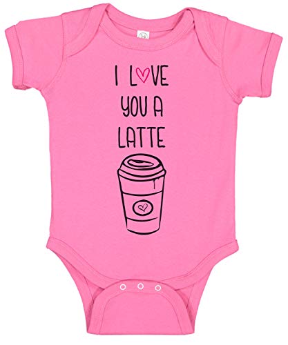 I Love You A Latte Funny Coffee Lover Baby Onesie/Coffee Infant Bodysuit3