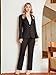Kelyaa Women's 2 Piece Suit Notched Lapel One Button Slim Fit Business Office Work Tuxedo Blazer Pants Set Black