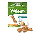 WHIMZEES By Wellness Rice Bone, Natural and Gluten-Free Dog Chews, Dog Dental Sticks for Medium and Large Breeds, 20 Pieces, Size M/L