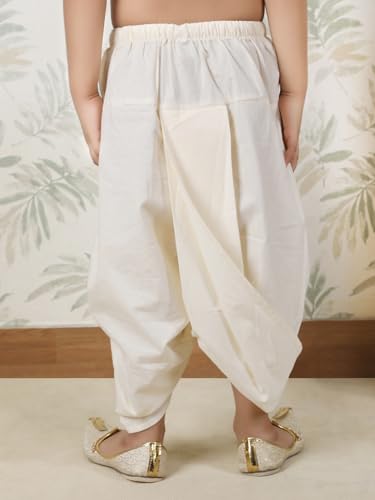 Image of POLKA TOTS Elegant Traditional Dhoti Kurta Set for Baby Boys & Toddlers - Ultra-soft Cotton Ethnic Dress for Festivals and Weddings | Premium Angrakha Style Ethnic Wear