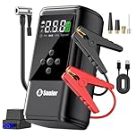 6000A Jump Starter with Air Compressor 160PSI, 12V Car Battery Booster for 10L Gas/10L Diesel, Portable Tire Inflator Car Booster Pack with Jumper Cables & 3 in 1 LED Light