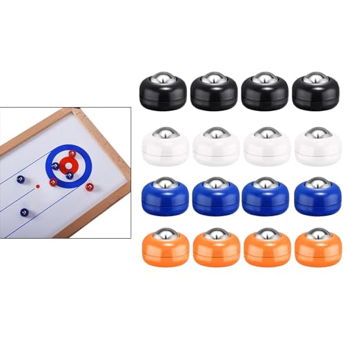 Lljsszr 16Pcs Shuffleboard Pucks Portable 4 Colors Indoor Shuffleboard Games Pucks - Thumbnail 5