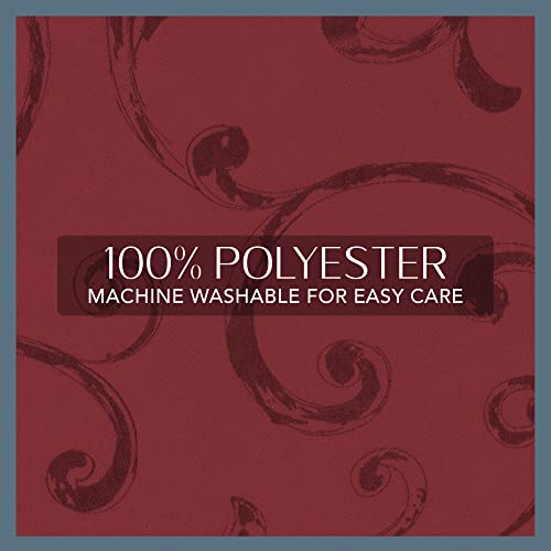 Elrene Home Fashions Mia Jacquard Scroll Blackout Window Curtain, 52" X 84" (1 Panel), Rouge #TOP4
