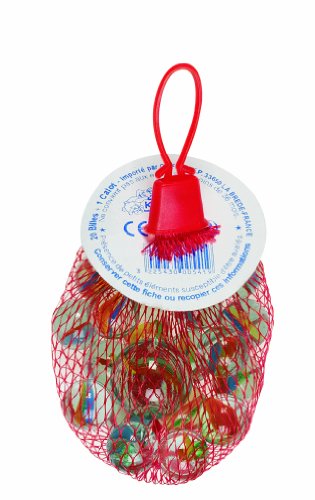 Kim'Play - 541 - Jeu de Plein Air - 20 Billes + 1 Calot Oeil de Chat