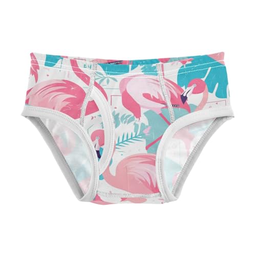 KLL Pink Flamingo Toddler Boys' Comfort Training Underwear Breathable Children Undies
