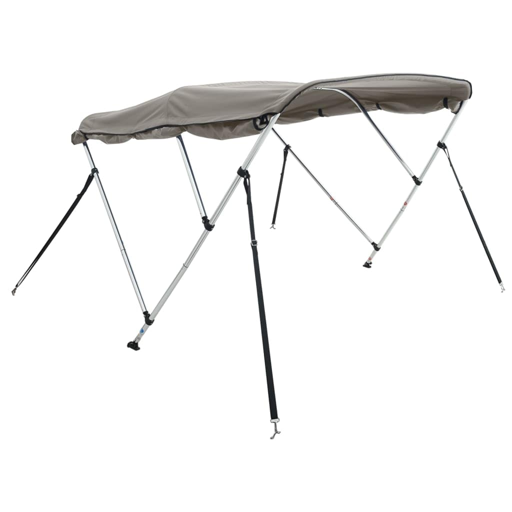 vidaXL Toit Bimini à 3 arceaux parois latérales 183x(185-198) x137 cm