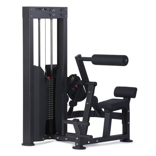 Image of Titan Fitness Selectorized Abdominal & Lower Back Machine, 200 LB Weight Stack, Adjustable 2-in-1 Ab and Back Workout Equipment, Home Gym Exercise Machines