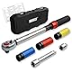 Hairich Drehmomentschlüssel Auto 1/2 Zoll, 40–210 Nm, TÜV Süd GS geprüft, 6-tlg. Drehmomentschlüssel Set mit 125 mm Verlängerung, 1/2-3/8 Adapter & 3 Stecknüssen – Für Reifenwechsel & Motorrad