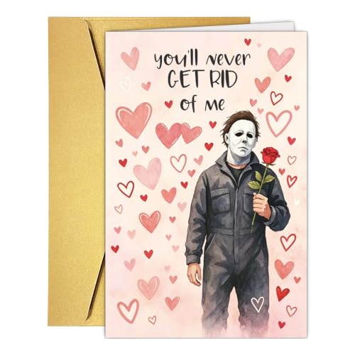 Funny Halloween Love Card, Spooky Horror Romance Halloween Card for Her Him - image 1