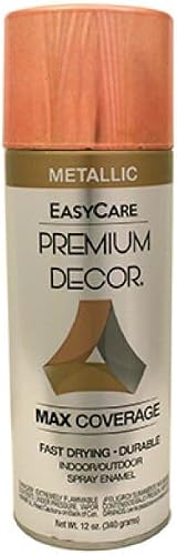 EasyCare Premium Decor, Max Coverage Spray Paint, Metallic Copper, 12 oz. - Pack