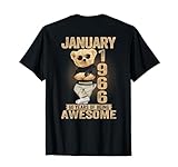Ours en peluche pour 60e anniversaire pour femme, décorations d'anniversaire vintage janvier 1966, tournant 60 ans d'être génial depuis 1966. Complétez votre collection d'accessoires classiques pour lui/elle Born in January 1966.