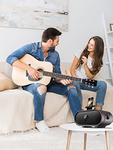 Rhm Karaoke Machine For Kids&Adult,2 Wireless Microphones,Rechargeable Battery Speaker,Portable Pa Speaker System With Bluetooth/Aux/Usb/Sd For Home,Party,Wedding,Picnic Outdoors&Indoors Activities #TOP6
