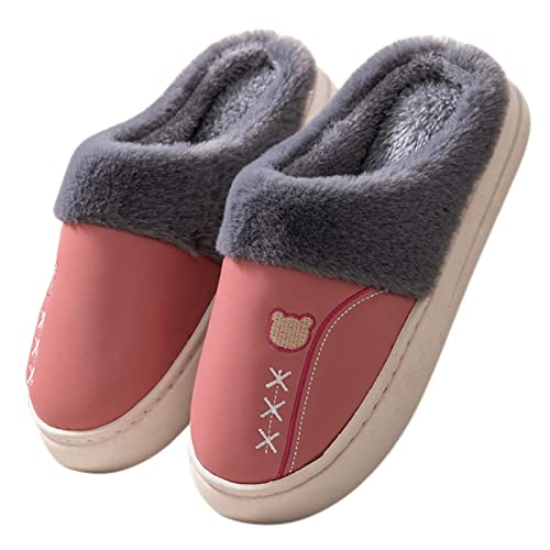 Chausson hiver en PU étanche contre les pieds froids à la maison