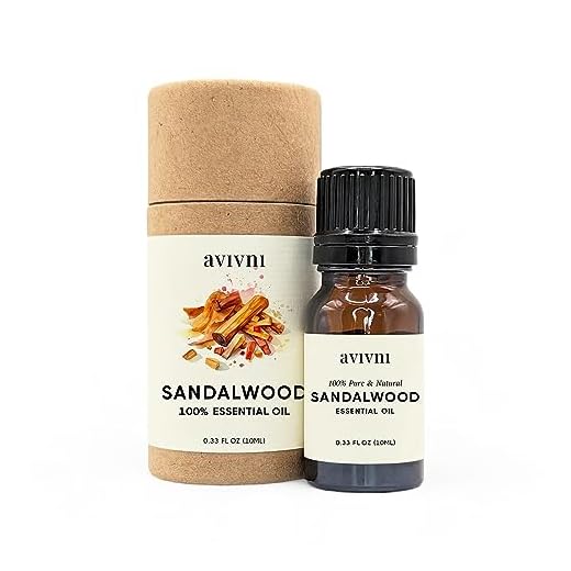 Avivni Sandalwood Essential Oil - 100% Pure & Natural, Organic, Undiluted for Aromatherapy, Hair, Diffuser (0.33oz - 10ml)