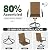 Anmutig 5 Pieces Outdoor Patio Dining Set, 4 Swivel Textilene Dining Chairs & 1 Round Outdoor Dining Table with 1.6"/1.9" Umbrella Hole for Backyard Bistro Outdoor Furniture Brown