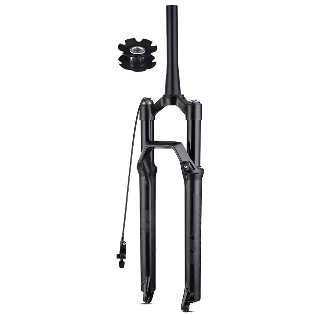 WIQUYBML 27.5 29 Inch MTB Suspension Fork Tapered 28.6mm Mountain Bike Front Forks QR 9 * 100mm Travel 120mm Damping Air Shock XC Shoulder Line Lockout