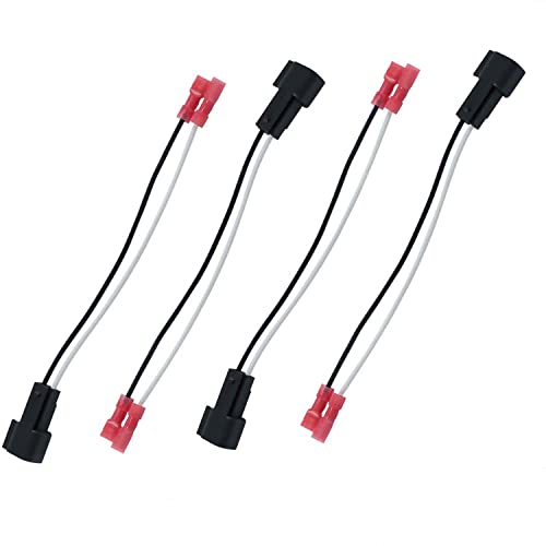 4 Pack Speaker Harness Replacement for Ford Lincoln Chevy GMC Mercury Mazda Models Front Rear Door Speaker Wiring Harness Adapter 72-5600 - Door Speaker Replacement