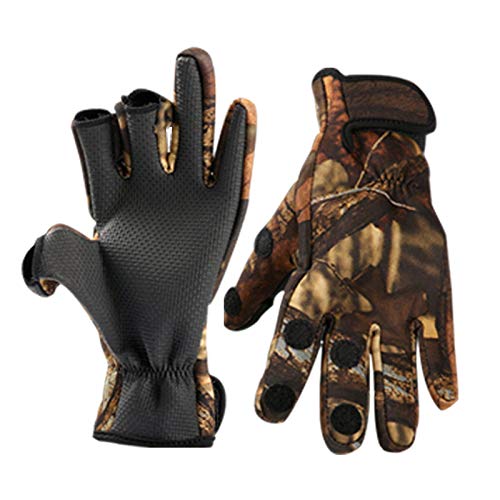 Thekuai Fishing Gloves Convertible 3 Cut Fingers for Men and Women Gloves, Cold Winter Weather Fishing Gloves, Non Slip and Dirt Resistant, Suitable for Fresh Water and Saltwater.