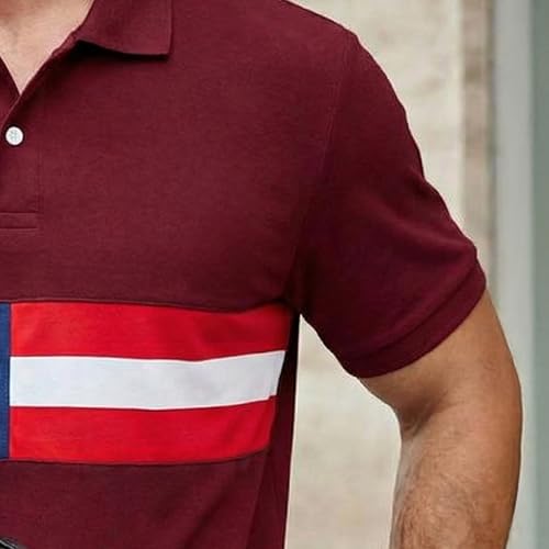 Image of Men's Polyster Stretchable Polo T-Shirts Half Sleeves Regular Fit T-Shirt for Everyday Wear
