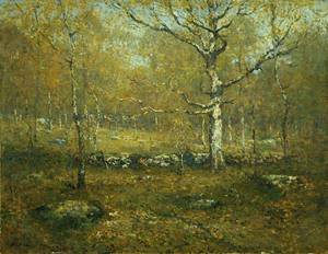 Peinture à l'huile Spring Woods Henry Ward Ranger tableau paysage 36x48