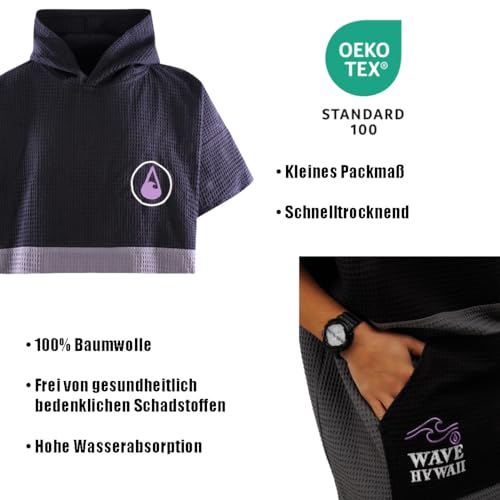 Poncho WAVE HAWAII TRAVEL EL YAQUE 2024 de microfibra compacta 5