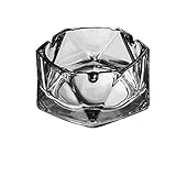 Aschenbecher Glasaschenbecher for Zigaretten, Zigarren, Heimbar, silberner Aschenbecher, Bürodekoration, Außen- und Innenbereich, Terrasse, Veranda-Dekoration Aschenbecher Groß(2.2in 6.1in 1pcs)