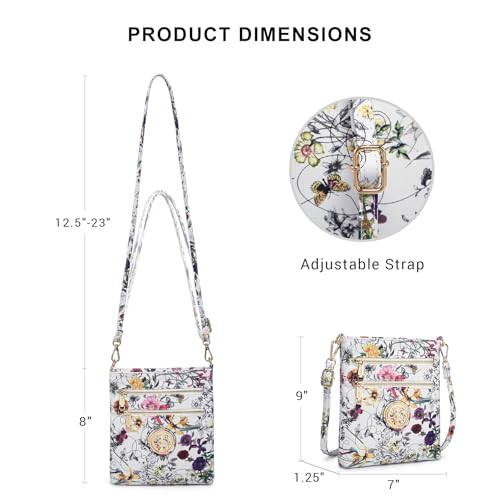 Dasein Women Small Crossbody Bag Lightweight Shoulder Purses Multi Zipper Pockets Phone Purse Handbag3