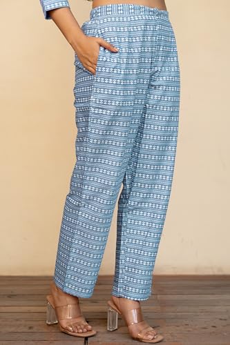 Image of MIRCHI FASHION Pure Cotton Floral Kurta Set for Women with Dupatta & Pant | 3 Piece Straight Fit Ethnic Outfit | Breathable Summer Salwar Suit