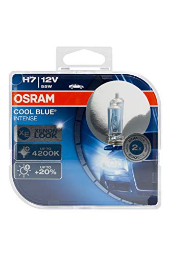 Ampoule Phare OSRAM COOL BLUE INTENSE H7 - Blanc Bleuté 4200K - +20% Luminosité - Lot De 2 - Qualité Origine