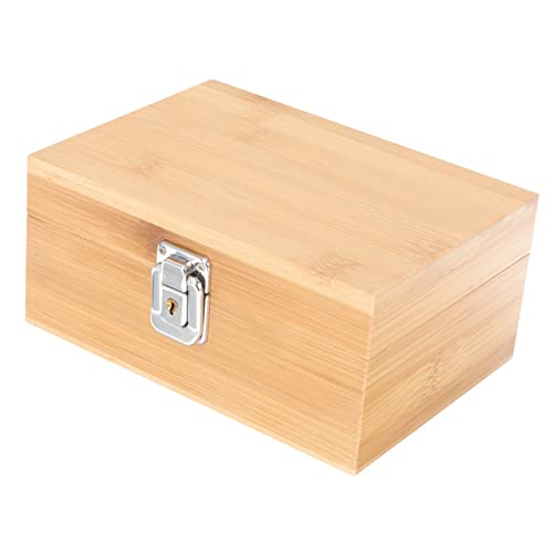 Ipetboom Caja De Humidor De Viaje Portátil 17.9x8.3x12.7 Cm Madera Resistente Al Desgaste Diseño Compacto para Almacenar Cigarros y Accesorios Uso Exterior Fácil Transporte para