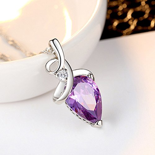 Pendentif Cœur Violet Cristal IA pour briller à l'école - 2
