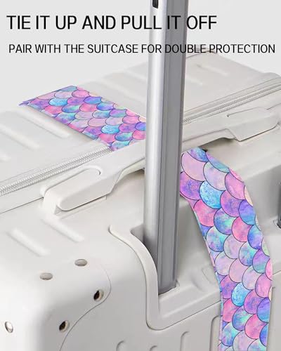 Image of Luggage Straps for Suitcases, Adjustable Travel Belt, Durable Wide Luggage Strap, Cute Suitcase Strap Identifiers with Buckle, Bag Straps for Luggage, Cute Colorful Shell