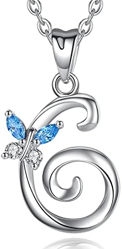 EUDORA Initial Necklace, 925 Sterling Silver 26 Alphabet Letter Personalised Pendant Necklaces Gifts for Women Ladies Girls Mother's day,18inch Chain