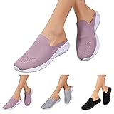 Schuhe Hinten Offen Damen Laufschuhe Damen Stretch Flache Wanderhalbschuhe Sport-Sportschuhe Walkingschuhe Casual Dicke Sohlen Walking Schuhe Laufschuhe Loafer Schuhe Tennis Schuhe Sneaker