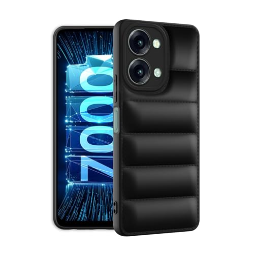 Image of Amazon Brand - Solimo Puffer Case Camera Protection Soft Back Cover for iTel P40 Plus - Black