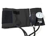 Elite Medical Instruments EMI Manual Blood Pressure Set with Regular Adult Cuff and D-Ring, Black