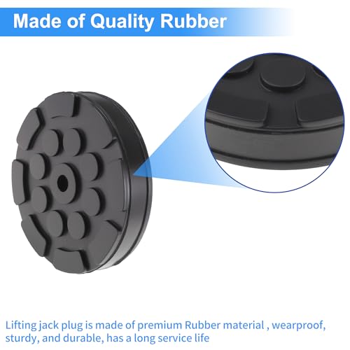 TUCKBOLD Car Jack Pads Round Rubber Floor Jack Pad Adapter 0.7" H Anti-Slip Lifting Pads 2 Tons Capacity Jack Stand Mats for Vehicle Heavy Duty Black 4 Pcs by TUCKBOLD - Image 4