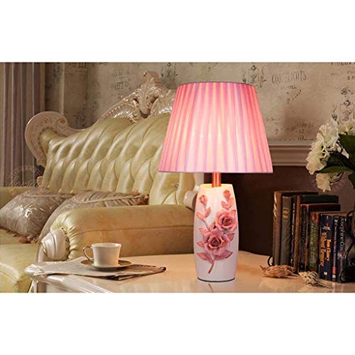 Lampe de table en céramique chic rose GZZ Gyy luminaire de chevet chambre salon