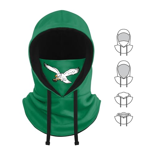 FOCO NFL Unisex-Adult NFL Team Logo Retro Drawstring Winter Cap Hooded Gaiter Balaclava Face Cover 5