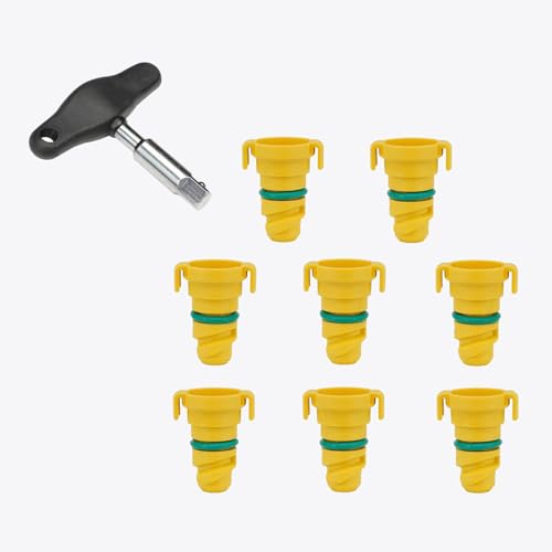 LiuBaiWuQuStars 8 PCS Oil Drain Plug, with Oil Drain Plug Removal Tool, Fit for Ford F-150 Fit for Ford F-150 for Lincoln MKZ Replace KX6Z6730B, KX6Z-6730-B, FT4Z-6730-A, BC3Z-6730-A BC3Z6730B Plug