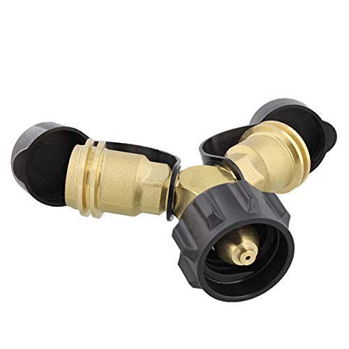 Dumble Propane Tank Adapters LP Gas Line Splitter 2 Way Hose Tee Y Propane Splitter - 2 Acme QCC1 Thread and Female POL by Dumble - Image 5